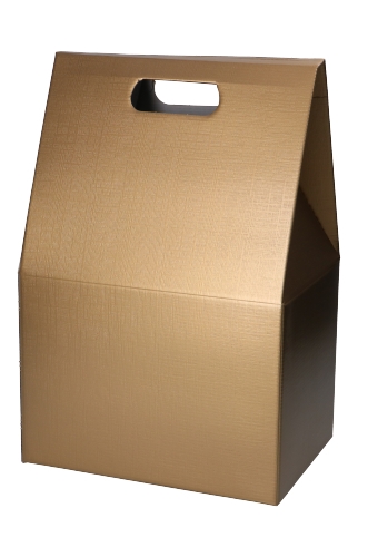 Geschenkdoos Draagbox Gold 28x20x41cm 50stuks