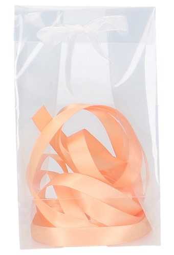 Kadotasje Rimella Met Wit Organza Lintje 180my 10x7x17cm 25stuks