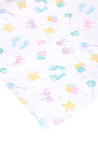 AKTIE Zijdevloei - Vloeipapier Bedrukt Baby 50x75cm 200 vellen