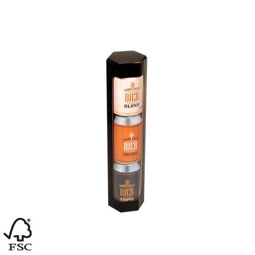 Bierverpakking Koker 3 Blikjes Bier 33cl of 2x Blikjes 50cl FSC® 50st