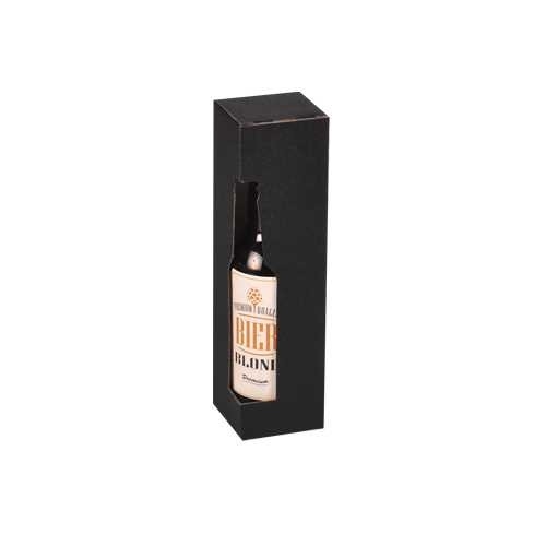 Wijnverpakking Zwart Voor 1 Piccolo 6.5x6.5x24.4cm FSC® 50stuks Wijnverpakking Zwart Voor 1 Piccolo 6.5x6.5x24.4cm FSC® 50stuks