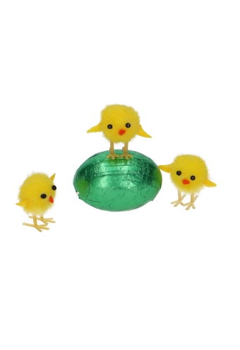 Chenille Tweety Kuikens Geel 2.8x1.5x1.8cm 120stuks