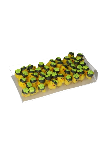 Chenille Tweety Kuikens Geel Met Eidopje 3.5 x 3cm 45stuks