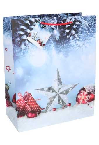 Kersttasjes Groot Starry Rain 26.5x13.5x32.5cm 12stuks