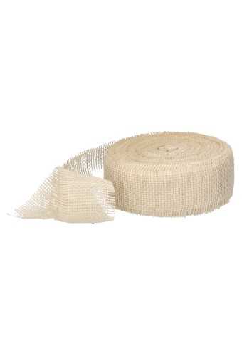 Geschenklint Jute Naturel Wit 50mm x 20meter