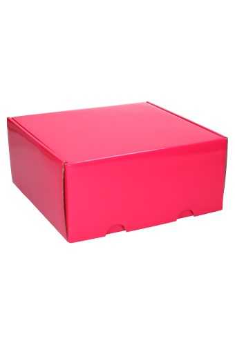 Luxe Verzenddoos Rolo Fuchsia Blinkend 24x23x11cm