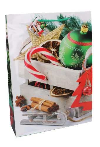 Kersttasjes Jumbo Kerst Box 33x10x45.5cm 12stuks