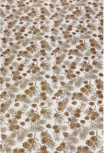 Kadofolie Dubbelzijdig Mint Groen & Dennenappeltjes 70cmx50meter