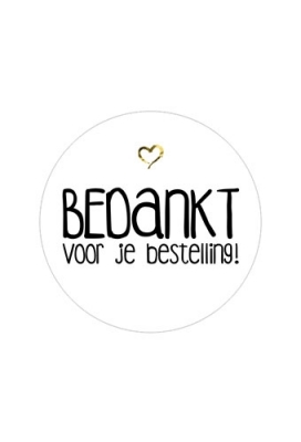 Etiketten Everyday Bedankt Voor Je Bestelling Wit 3.9cm 500stuks Etiketten Everyday Bedankt Voor Je Bestelling Wit 3.9cm 500stuks