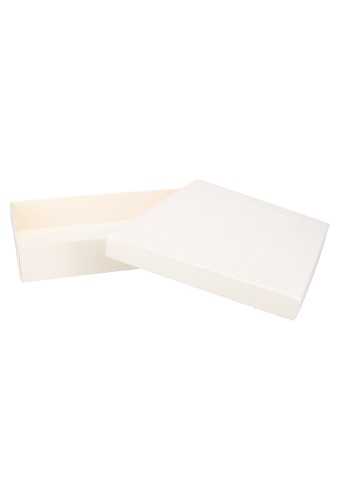 Luxe Kadodoosje & Deksel Bruno CREME Wit 22x16x3.5cm 300gr 10stuks