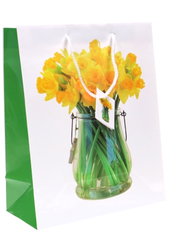 Kadotasjes Bloem Groot Bosje Gele Narcissen 26.5x13.5x32.5cm 12stuks