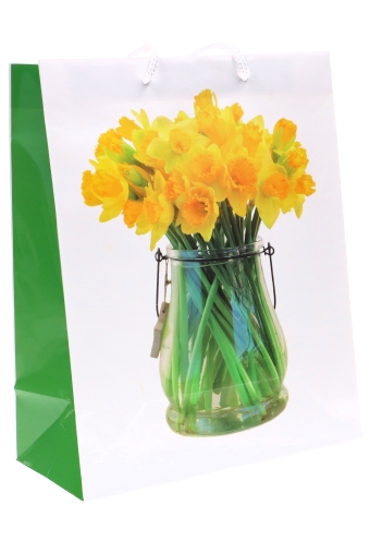 Kadotasjes Bloem Groot Bosje Gele Narcissen 26.5x13.5x32.5cm 12stuks