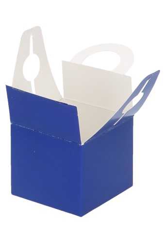 Kubus Geschenkdoosjes Met Hengsel Blauw 6.5x6.5x5.5cm 10stuks