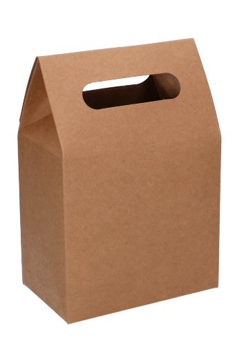 Kadodoos Flores Met Handgreep Hoog Model Kraft & Tape 13x8x18cm 10st