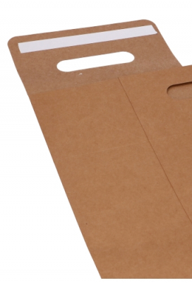 Kadodoos Flores Met Handgreep Hoog Model Naturel & Tape 16x9x26cm 10st