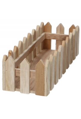 Houten Open Vulkistje Naturel Paas Hekje 20x6x5.5cm 1 stuks OP IS OP