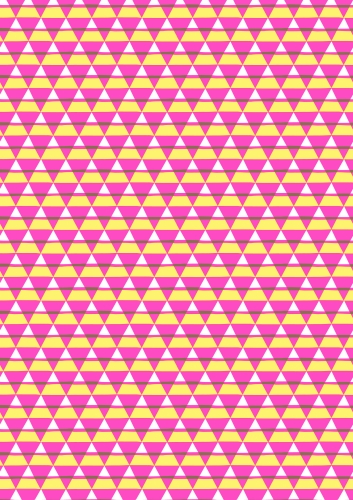 Inpakpapier Trendy Triangle Pink Geel 50x70cm 250 vellen