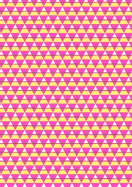 Kadopapier Trendy Triangle Pink Geel 60cm x 200meter