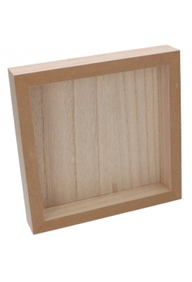 Houten Paas Dienblad Naturel 19x19x4.3cm 1 stuks