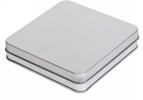 Blikken Blanco Vierkant 12x12x2.5cm 12stuks