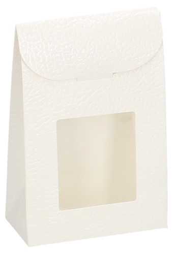 Kadozakje Java Met Sluiting & Venster Lederlook Creme 9x4.5x13cm 10st