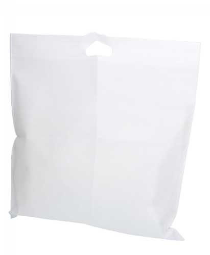 Draagtas Dongo Nonwoven Uitgesneden Handvat Wit 23.5x35cm 200stuks