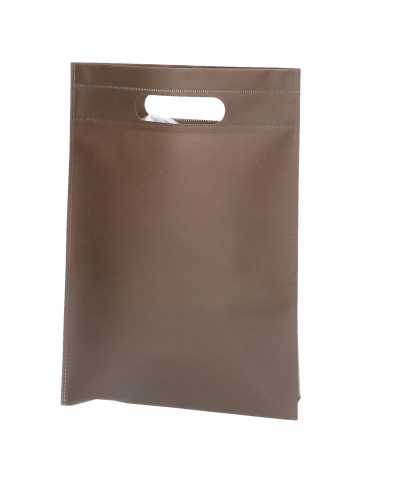 Draagtas Dongo Nonwoven Uitgesneden Handvat Bruin 23.5x35cm200stuks