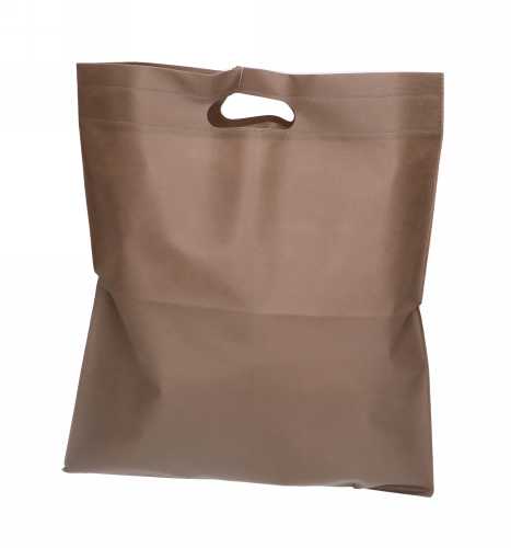 Draagtas Dongo Nonwoven Uitgesneden Handvat Bruin 38.5x45cm 200stuks