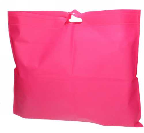 Draagtas Dongo Nonwoven Uitgesneden Handvat Fuchsia 48x50cm200stuks