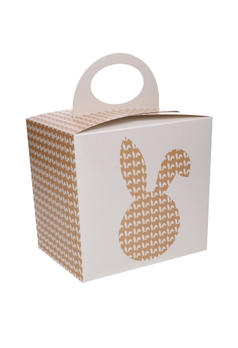 AKTIE Paasdoos Met Handgreep Haas 19x14x18cm 25stuks