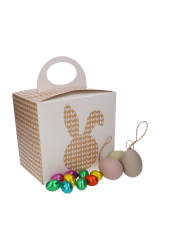 AKTIE Paasdoos Met Handgreep Haas 19x14x18cm 25stuks