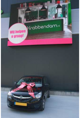 Magnum Autostrik Livorno Rood Snow Flake Print Wit 70x50+60cm