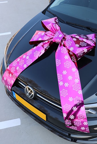 Magnum Autostrik Livorno Rood Snow Flake Print Wit 70x50+60cm