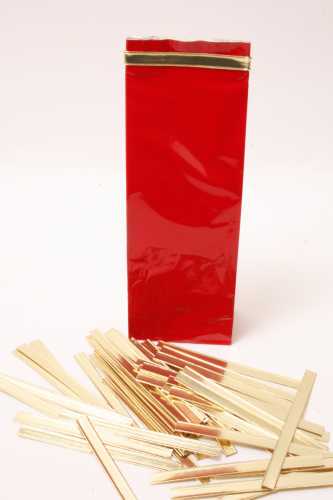 Wikkelstrips 10cm Goud 1000stuks