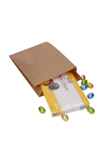 AKTIE Cadeauzakjes Met Zijvouw 5cm Kraft Naturel 70gr 21x29+2cm 500st