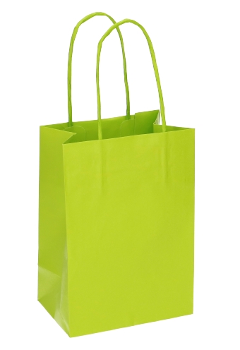 Papieren Draagtas Kassel Met Handvat Lime Groen 14x9x20cm 50stuks