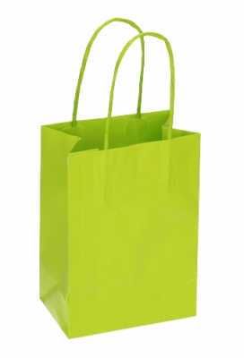 Papieren Draagtas Kassel Met Handvat Lime Groen 14x9x20cm 50stuks