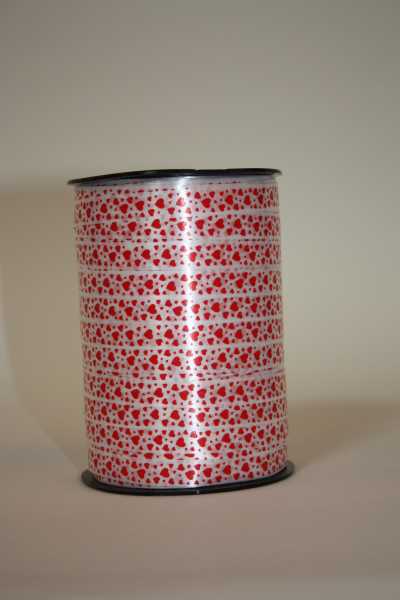 Krullint Hartjes Rood 10mm x 225 meter