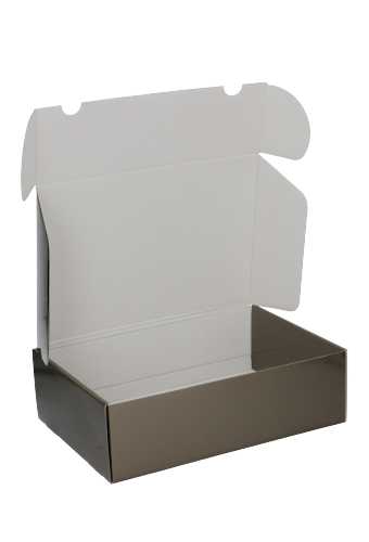 Luxe Verzenddoos Rolo Taupe Blinkend 42.5x31x15.5cm 25stuks OP IS OP