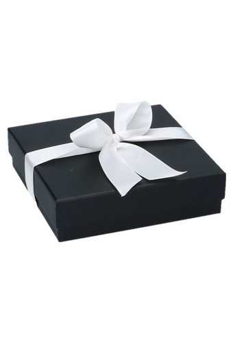 Luxe Geschenkdoos & Lint Gleuf Zwart Mat Bilbao 14.5x14.5x4cm 10st