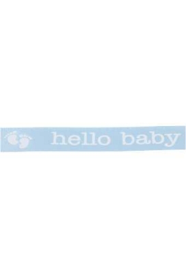 Kadolint Satijn Hello Baby Blauw 15mm x 15 meter