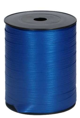 Paperlook Krullint Blauw 10mm x 250 meter