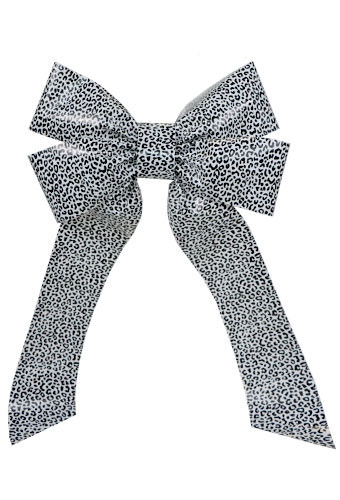 Decoratie Strik Livorno Wit Met Panter Print Zwart 70x50+60cm