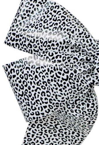 Decoratie Strik Livorno Wit Met Panter Print Zwart 70x50+60cm