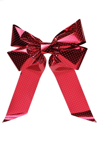 Decoratie Strik Livorno Wijn Rood & Witte Dots Print 70x50+60cm