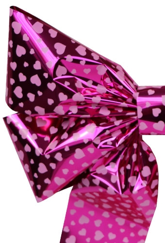 Decoratie Strik Livorno Pink & Witte Hartjes Print 70x50+60cm