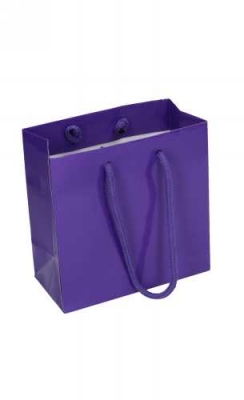Kadotajes Rome Uni Paars Glanzend Met Koord 16x8x16cm 10stuks Kadotajes Rome Uni Paars Glanzend Met Koord 16x8x16cm 10stuks