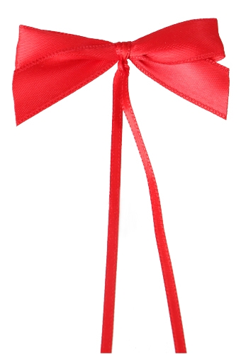 Strikje 100 Procent Recycled Pet Rood & Lint 6x5cm 250stuks