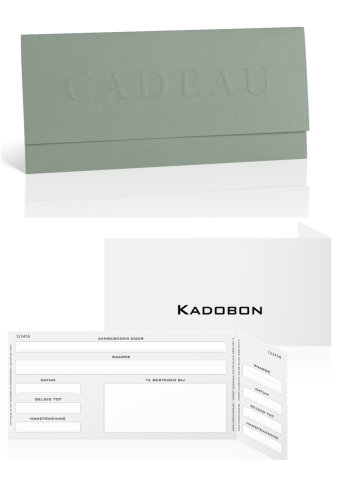 Kadobon & Envelop Impression Cadeau Petrol 21.5x10.5cm 10stuks