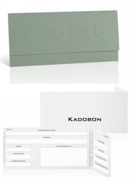 Kadobon & Envelop Impression Cadeau Petrol 21.5x10.5cm 10stuks